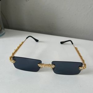 Black Rhinestone Sunglasses